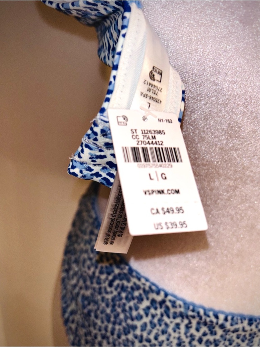 NWT 🌀🩵 VS PINK Blue Leopard Bikini Set - Picture 10 of 15